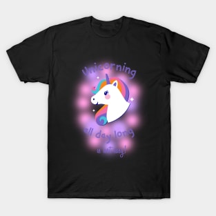 Funny all Day Unicorn Design T-Shirt